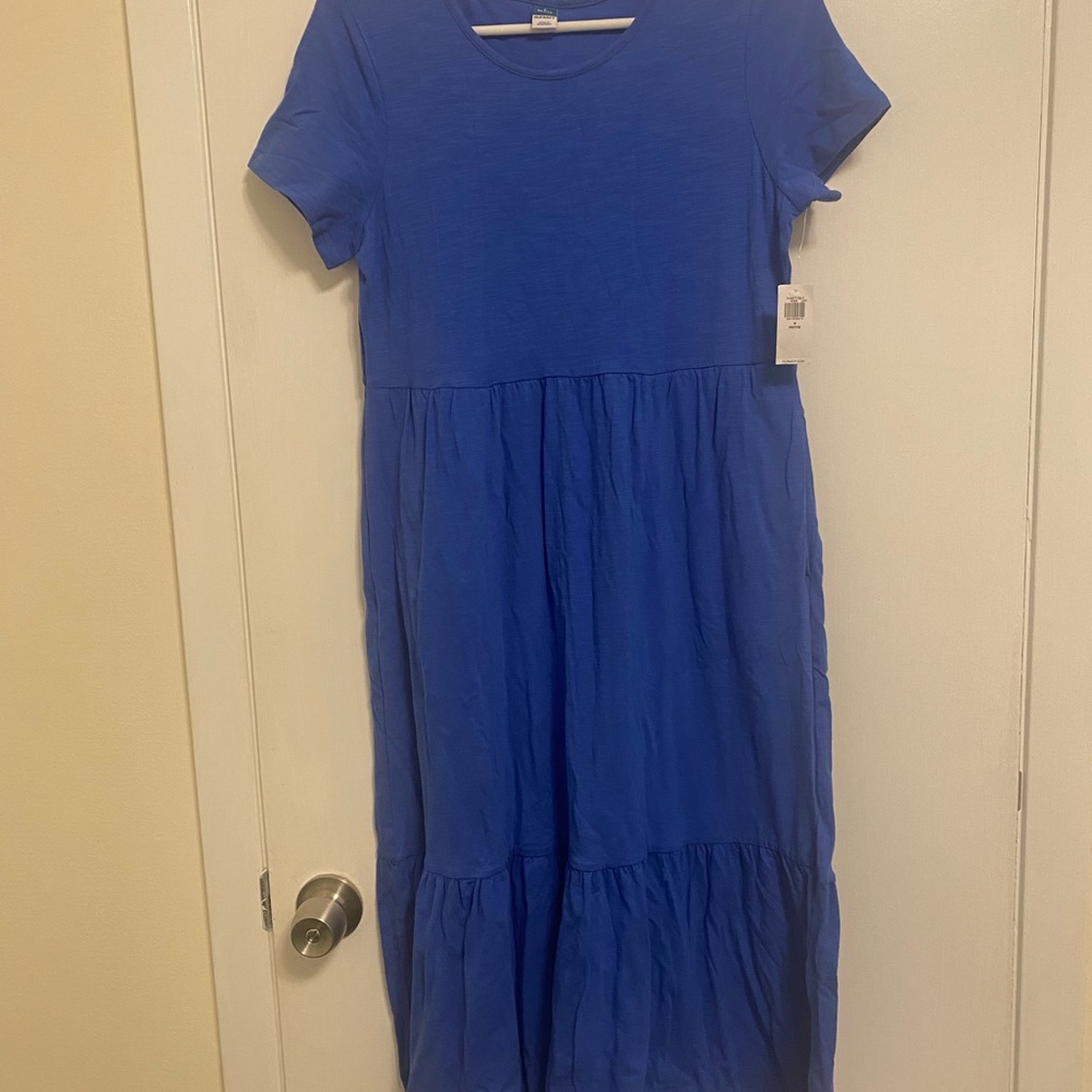 NWT Old Navy Women's Midi Dress in Vibrant Blue